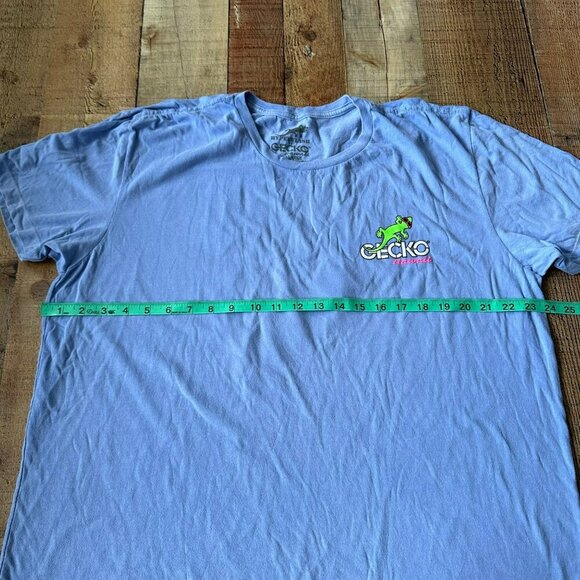 Gecko Hawaii Men's Size XL Color Changing Blue to White Short Sleeve T-Shirt - Picture 5 of 7